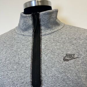 Nike Men's Heather Gray Quarter Zip Sweater XXL